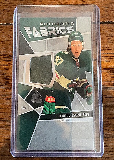 2021-22 Upper Deck SP Game Used Authentic Fabrics #AF-KK Kirill Kaprizov — front