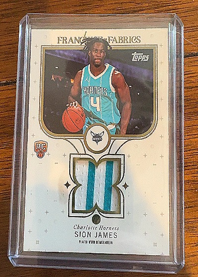 2025-26 Topps Franchise Fabrics #FF-SJ Sion James — front