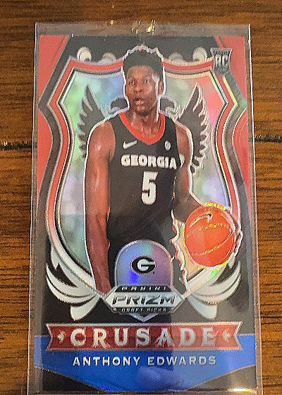 2020-21 Panini Prizm Draft Picks #81 Anthony Edwards Crusade Rookie — front