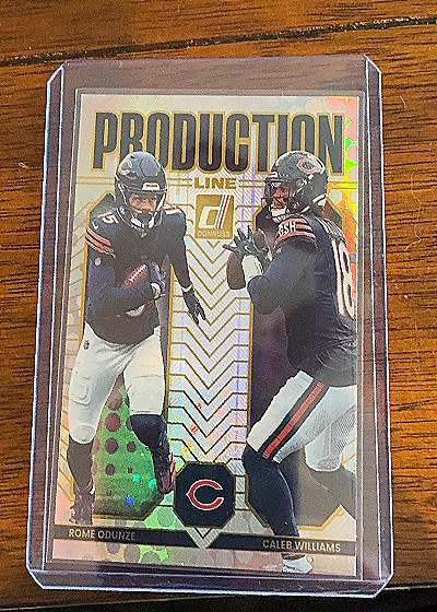 2025 Donruss Production Line #17 Rome Odunze Caleb Williams — front