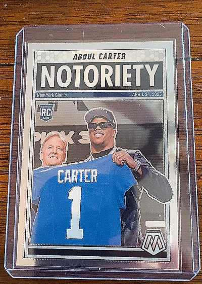 2025 Panini Mosaic Notoriety #14 Abdul Carter — front