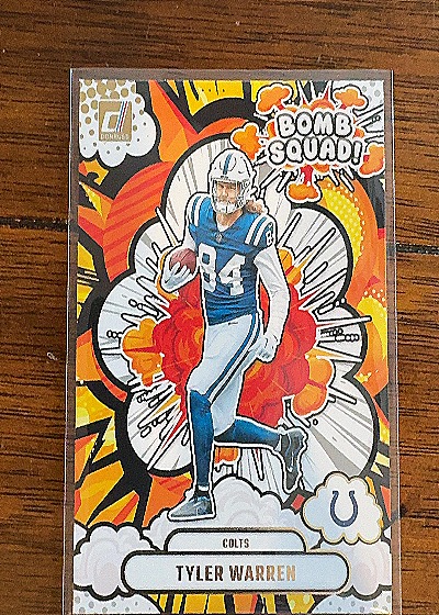 2025 Donruss #BS-TWN Tyler Warren Bomb Squad Indianapolis Colts — front