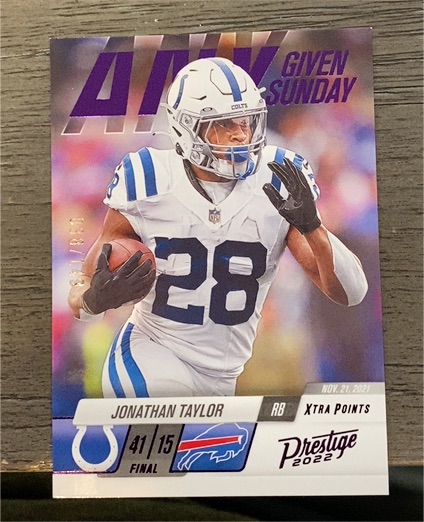 2022 Panini Prestige Any Given Sunday #14 Jonathan Taylor — front