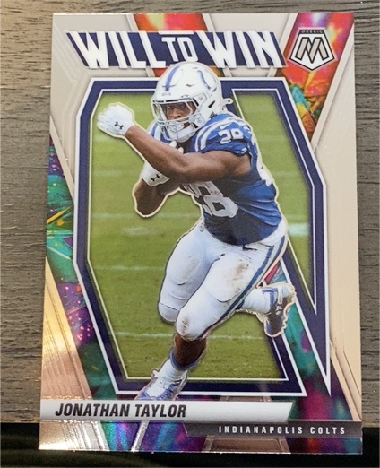 2021 Panini Mosaic Will to Win #WW-9 Jonathan Taylor — front