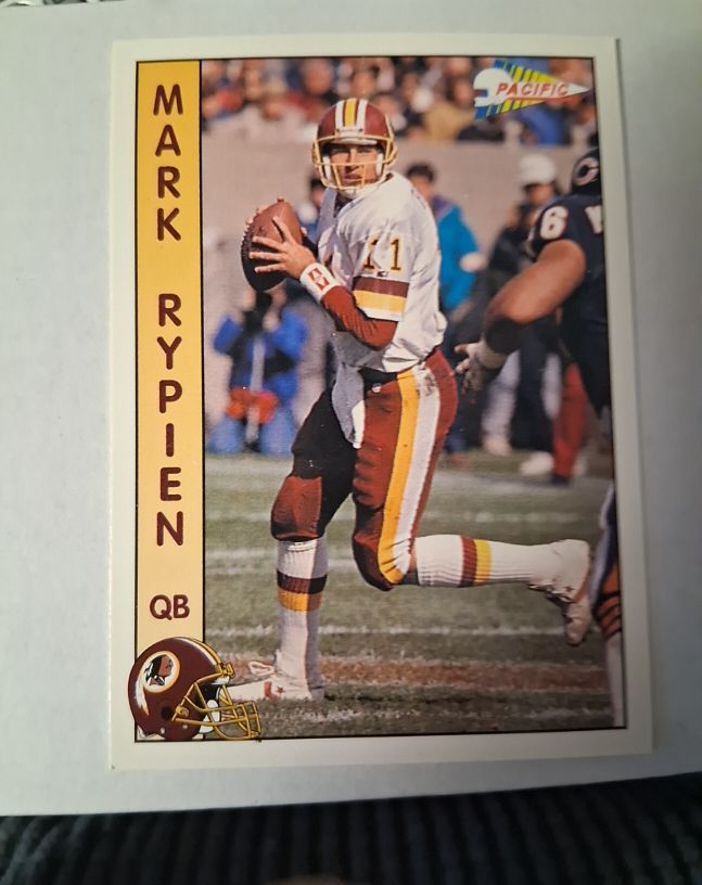 1992 Pacific #313 Mark Rypien Washington Redskins — front