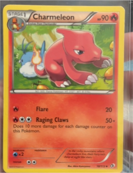 2013 Pokémon Legendary Treasures #18 Charmeleon — front