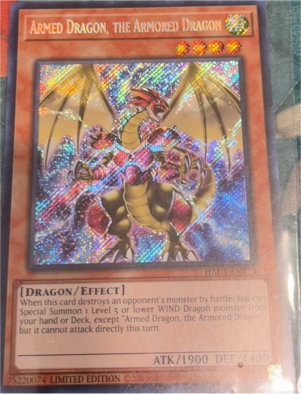 2003 Yugioh HAC1-EN173 Armed Dragon, the Armored Dragon — front