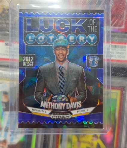 2024-25 Panini Prizm Black #8 Anthony Davis Luck of the Lottery — front