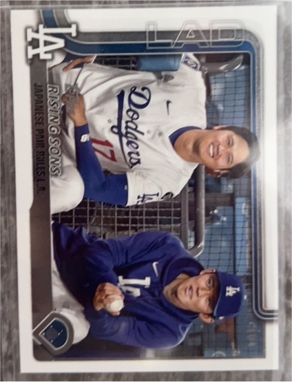 2025 Topps Update #US269 Rising Sons Shohei Ohtani / Roki Sasaki — front