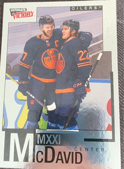 2020-21 Upper Deck Extended Series Ultimate Victory MXXI #CM-3 Connor McDavid — front