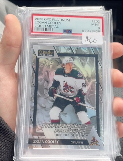 2023-24 O-Pee-Chee Platinum #202 Logan Cooley Liquid Metal — front
