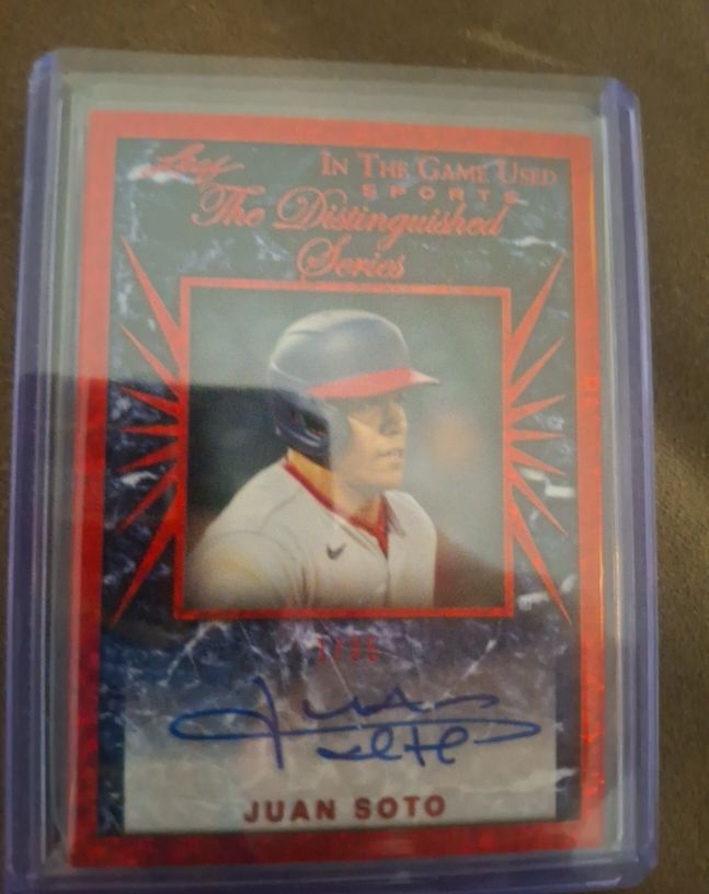 2022 Leaf In The Game Used Sports Juan Soto The Distinguished Series #DS-JS1 — front