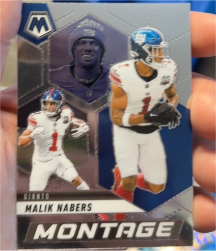 2025 Panini Mosaic Montage Silver #18 Malik Nabers — front