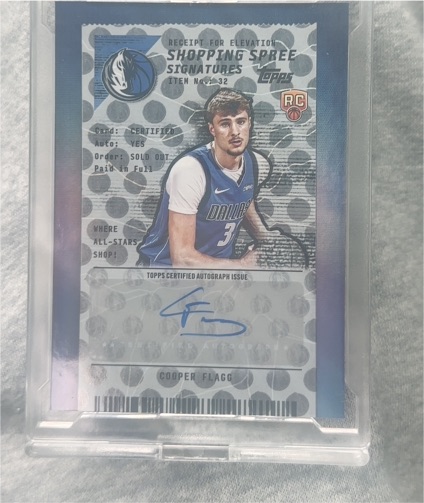 2025 Topps Basketball Cooper Flagg Shopping Spree Signatures — front