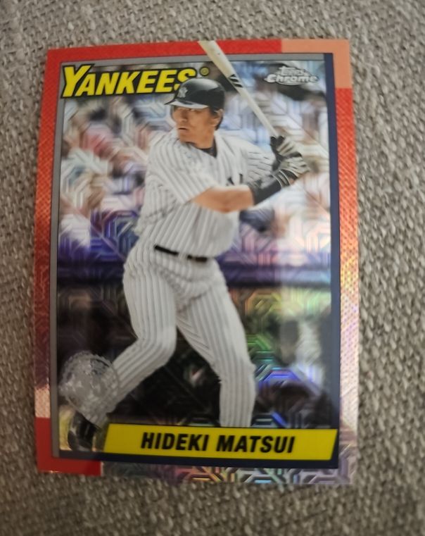 2025 Topps Update #U90C-23 Hideki Matsui Chrome Silver Pack Mojo — front