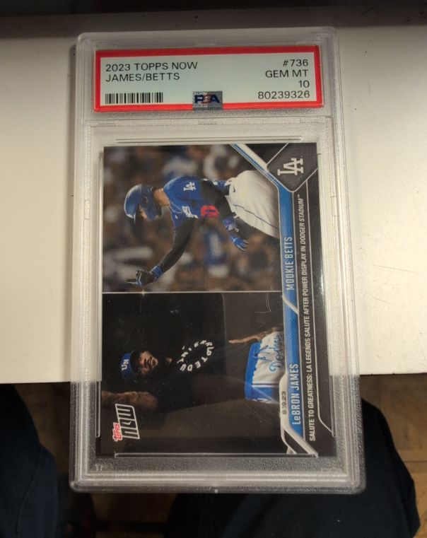 2023 Topps Now #736 LeBron James / Mookie Betts — front