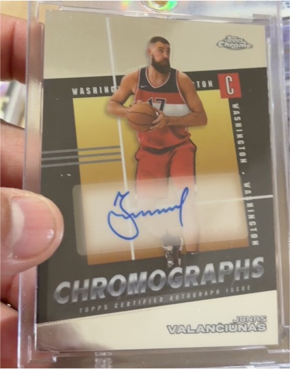 2024-25 Topps Chrome Chromographs Auto #C-SD Jonas Valanciunas — front