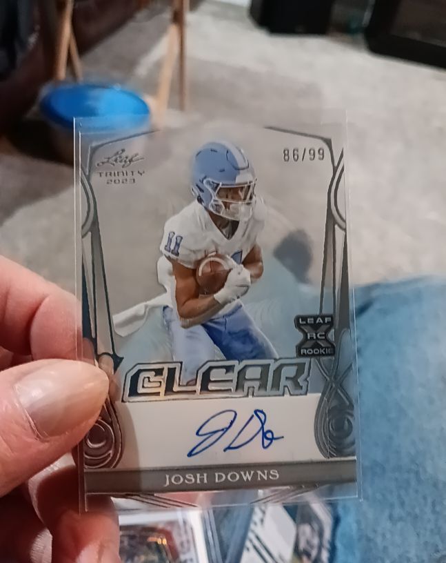 2023 Leaf Trinity Clear #CA-JD1 Josh Downs — front