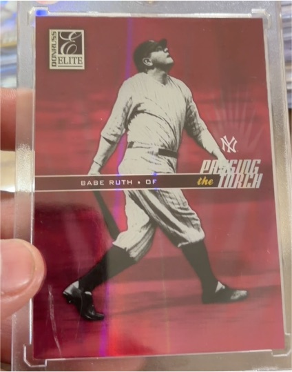 2004 Donruss Elite #PT-27 Babe Ruth Passing the Torch — front