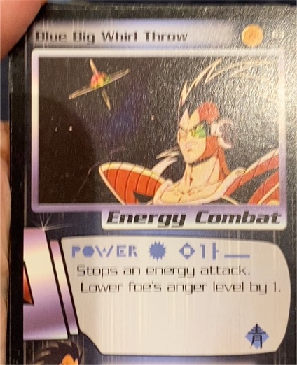 2000 Score Dragon Ball Z CCG Saiyan Saga #63 Blue Big Whirl Throw Raditz — front