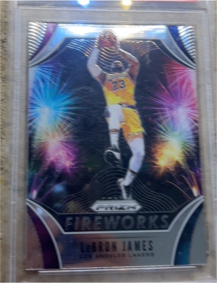 2019-20 Panini Prizm Fireworks #2 LeBron James — front