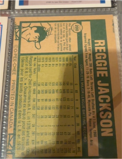 1976 O-Pee-Chee #200 Reggie Jackson — front