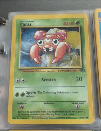 1999 Pokémon Jungle #59 Paras — front