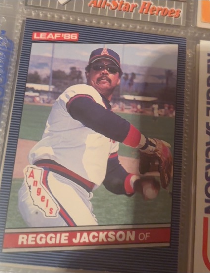 1986 Leaf #173 Reggie Jackson — front