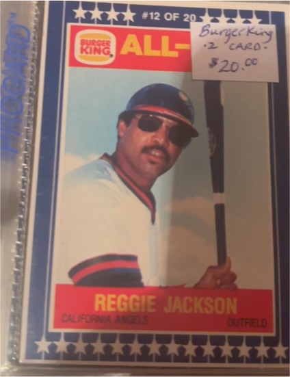 1986 Burger King All-Pro Series #12 Reggie Jackson — front