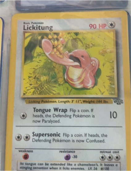 1999 Pokémon Jungle #38 Lickitung — front