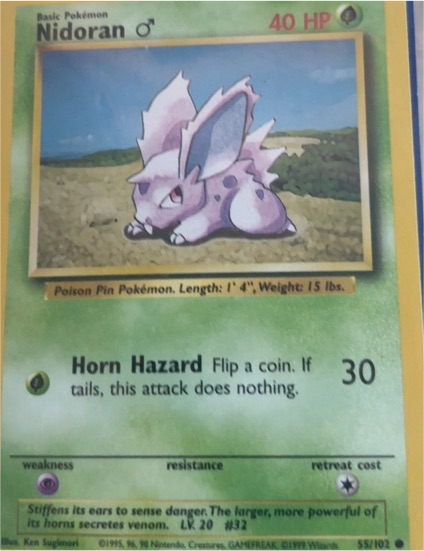 1999 Pokémon #55 Nidoran Male — front