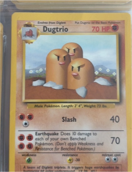 1999 Pokémon #19 Dugtrio — front