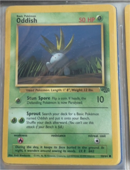 1999 Pokémon Jungle #58 Oddish — front