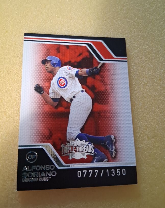 2008 Topps Triple Threads #93 Alfonso Soriano — front