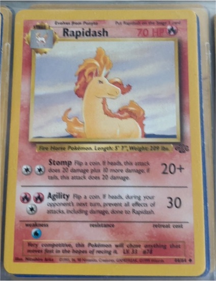 1999 Pokémon Jungle #44 Rapidash — front