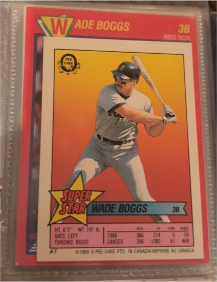 1989 O-Pee-Chee Super Star #7 Wade Boggs — front