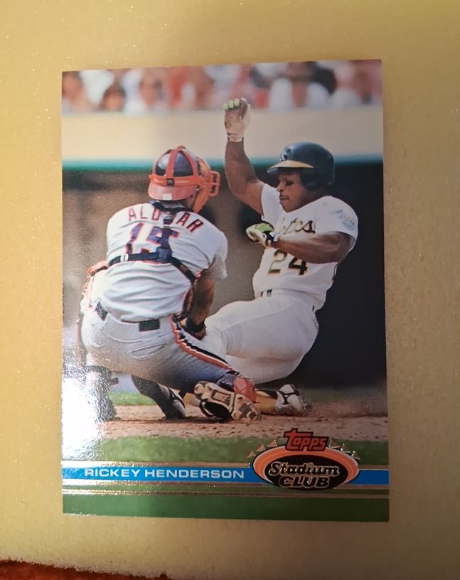1991 Topps Stadium Club #120 Rickey Henderson — front