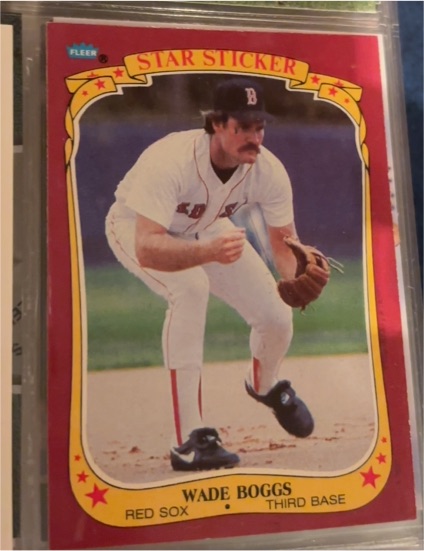 1986 Fleer Star Stickers #8 Wade Boggs — front