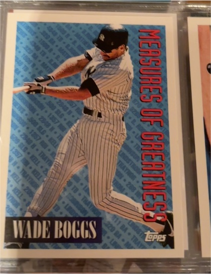 1994 Topps Measures of Greatness #603 Wade Boggs — front
