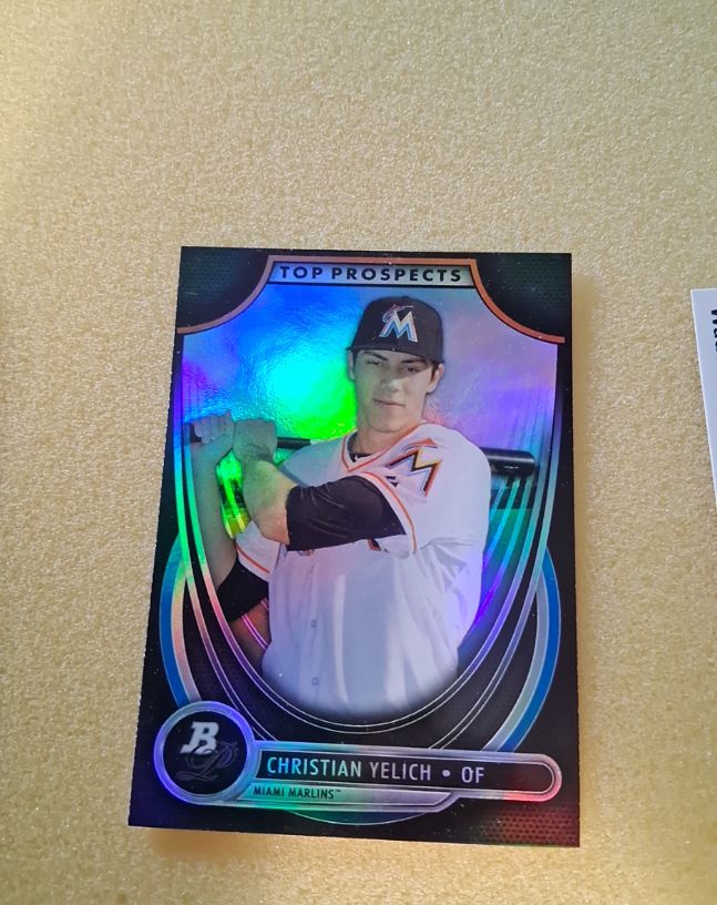 2013 Bowman Platinum Top Prospects #TP-CY Christian Yelich — front