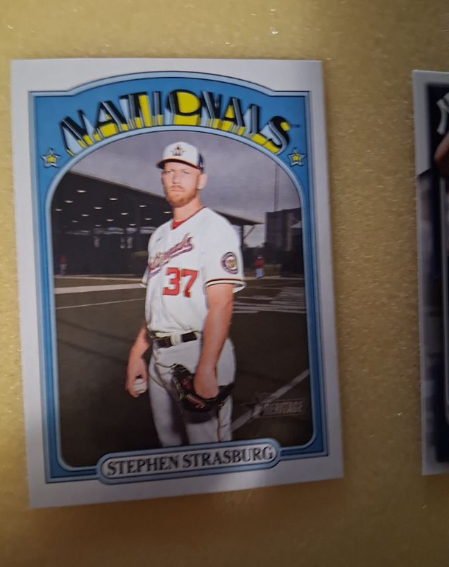 2021 Topps Heritage High Number #621 Stephen Strasburg — front