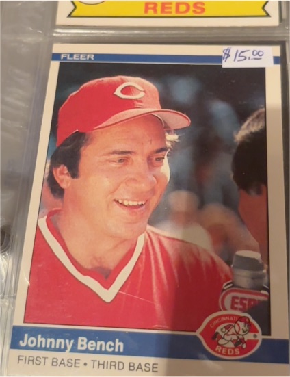 1984 Fleer #462 Johnny Bench — front