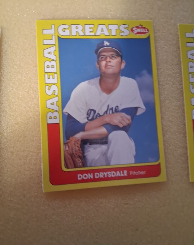 1990 Swell Baseball Greats #26 Don Drysdale — front