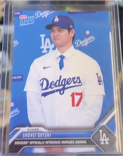 2023 Topps Now #OS-23 Shohei Ohtani Dodgers Introduce Marquee Signing — front
