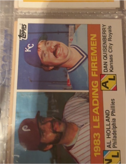 1984 Topps #138 1983 Leading Firemen Dan Quisenberry / Al Holland — front