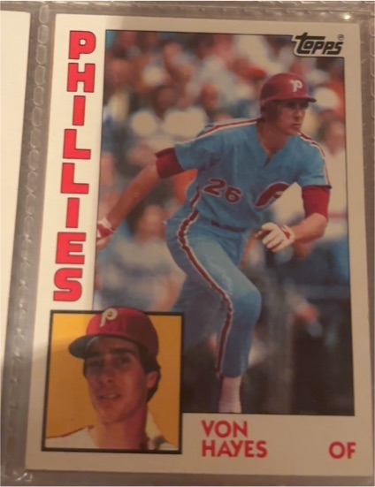 1984 Topps #587 Von Hayes Philadelphia Phillies — front