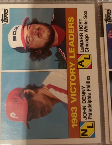 1984 Topps #135 1983 Victory Leaders John Denny / LaMarr Hoyt — front
