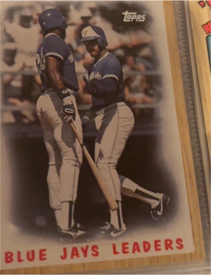 1987 Topps #106 Blue Jays Leaders George Bell/Jesse Barfield — front