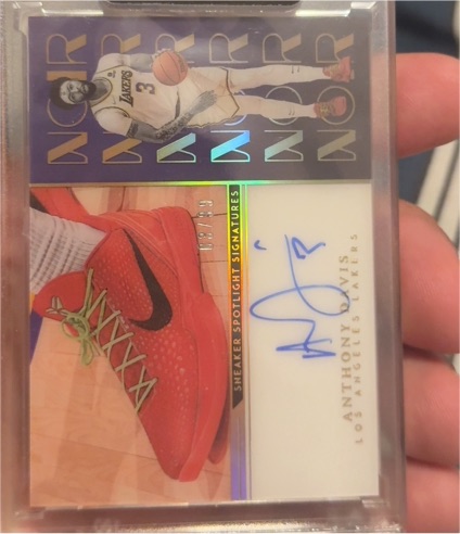 2022-23 Panini Noir Sneaker Spotlight Signatures #SS-ASD Anthony Davis — front