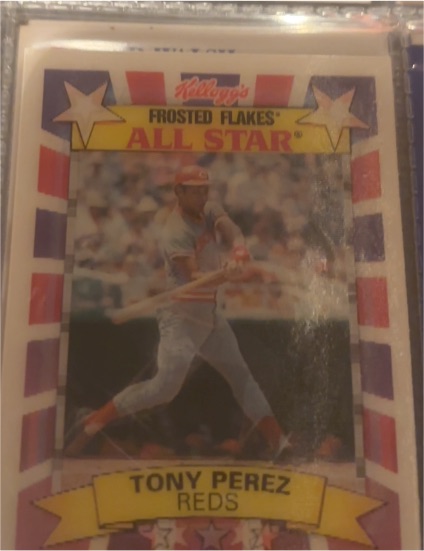 1992 Kellogg's Corn Flakes All-Stars #2 Tony Perez — front